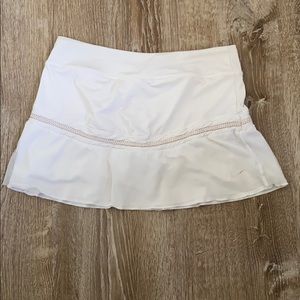 White tennis skirt